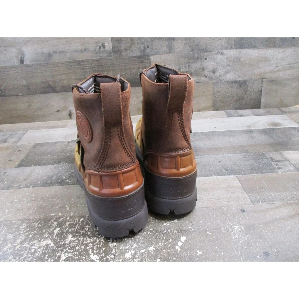 Polo Ralph Lauren Boots Mens Size 11 Brown Tan Oslo High BT WP Duck Waterproof